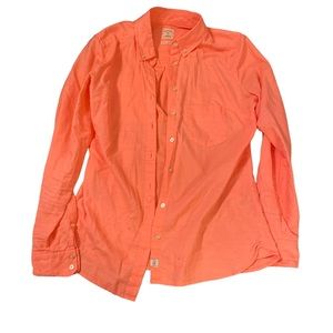 Gap Women’s “Shrunken Boyfriend” Coral Button Down Shirt